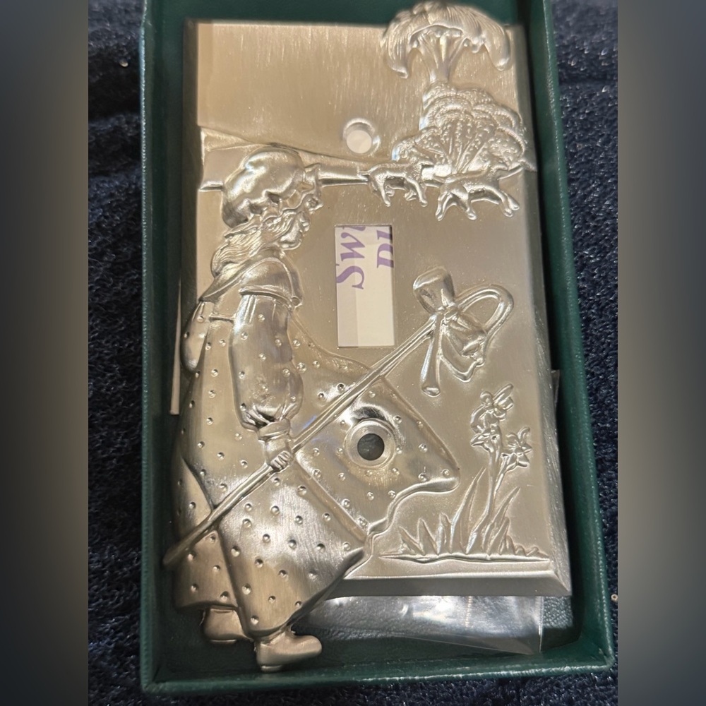 Kirk Stieff Little Bo Peep Silver Pewter Decorative Wall Plate